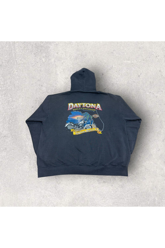 Vintage 2002 Daytona Harley-Davidson Full Zip Hooded Sweatshirt- XL