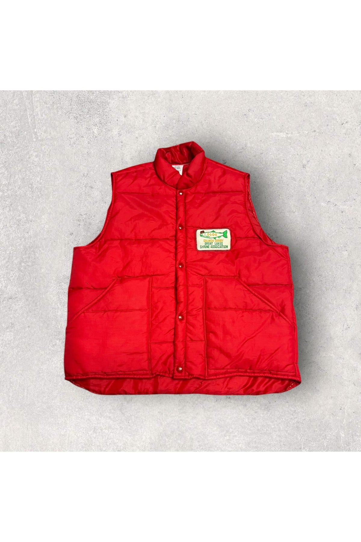 Vintage Salmon Derby Great Lakes Shrine Association Winter Puffer Vest- L