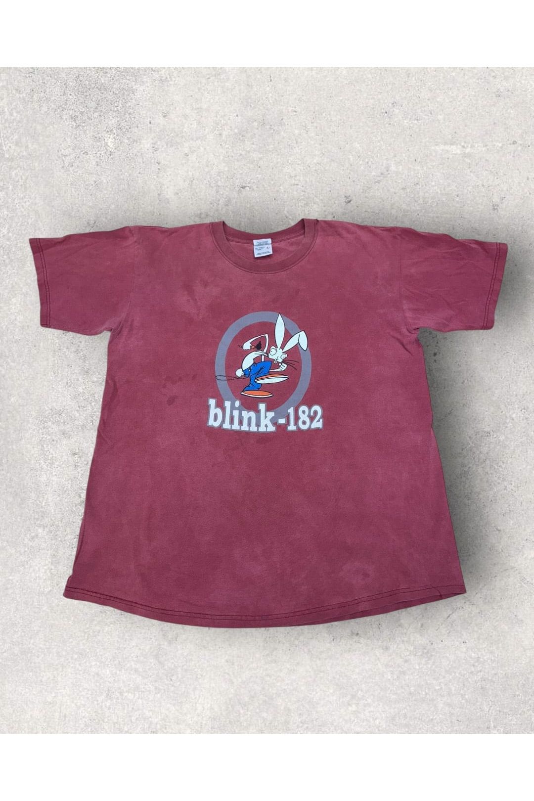 Vintage ANVIL 2000s Y2K Blink 182 Rabbit Band Tee- L