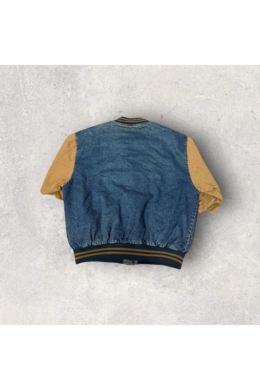 Vintage Dunbrooke Distinctive Images Indian Prairie Embroidered Bomber Jacket- L