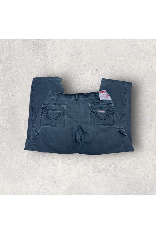 Vintage True Religion Jimmy T World Tour Embroidered Cargo Pants- 38 x 30