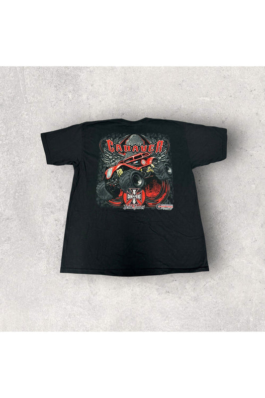 2000s West Coast Choppers Jesse James Cadaver Monster Truck Racing Tee- XL