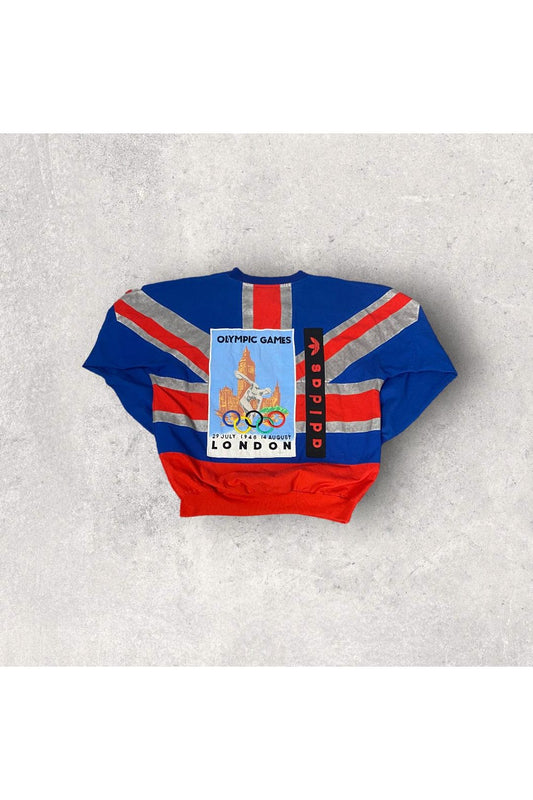 Vintage 80s Adidas London Olympic Games Light Crewneck- S (Fits L)