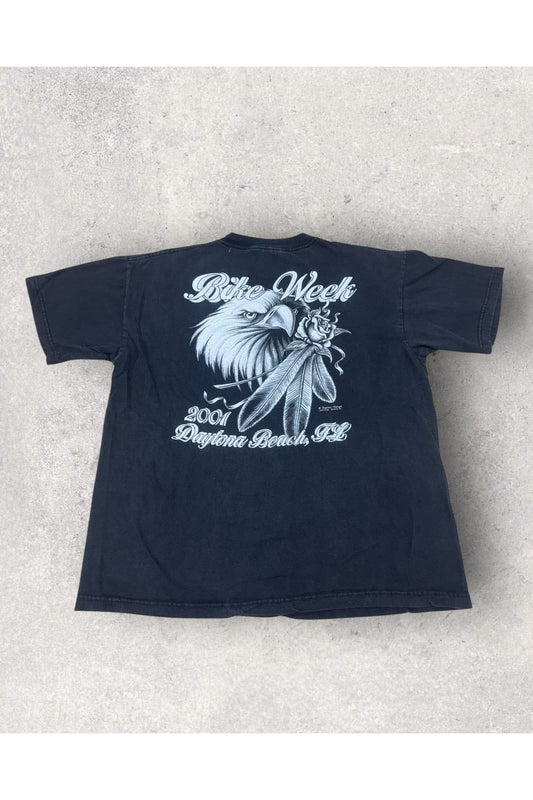 Vintage Tour Champ 2001 Daytona Beach Bike Week Tee- L