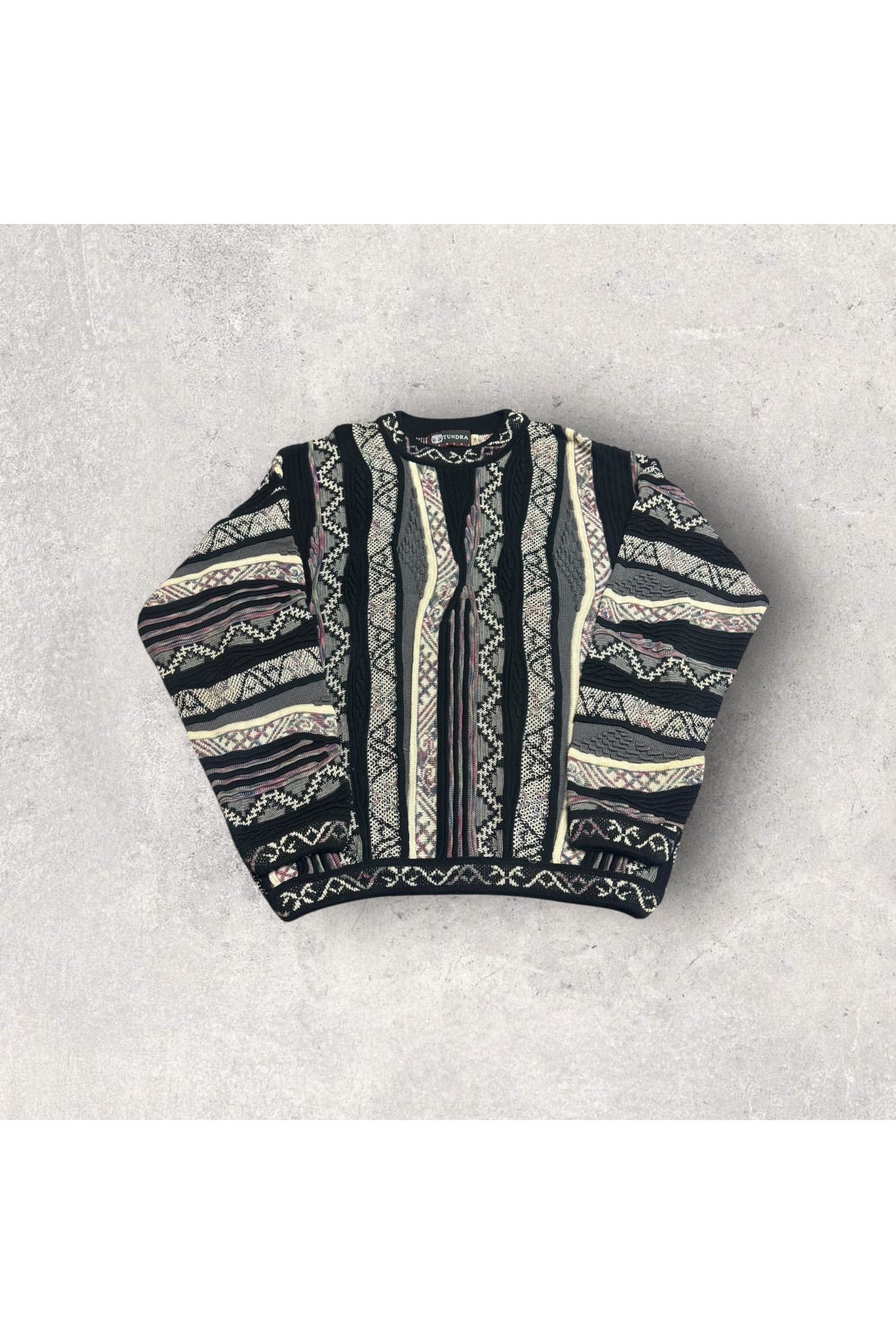 Vintage Tundra Canada Coogi Style Knit Sweater- L