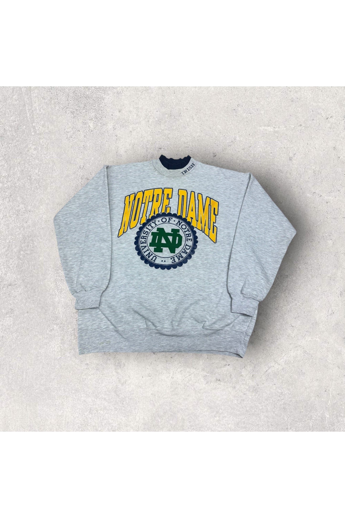 Vintage Dodger Made In USA University of Notre Dame Crewneck- L