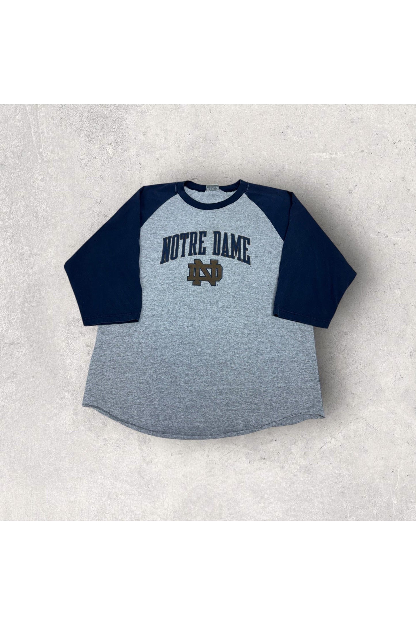 Vintage Gear For Sports Notre Dame 3/4 Sleeve Tee- L