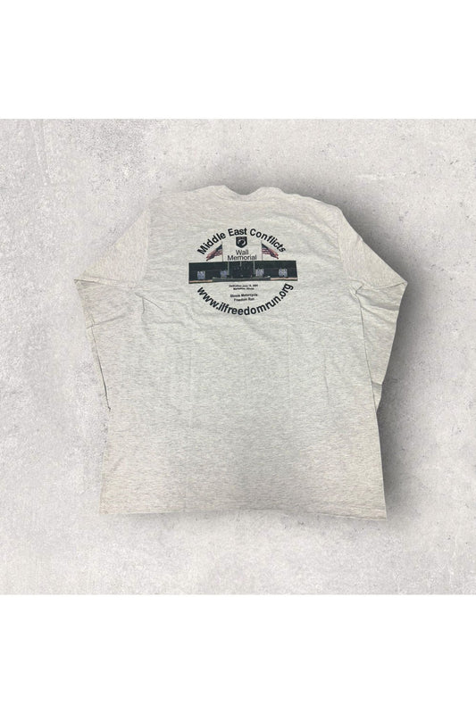 Vintage 2004 Made In USA Illinois Motorcycle Freedom Run Long Sleeve- XL