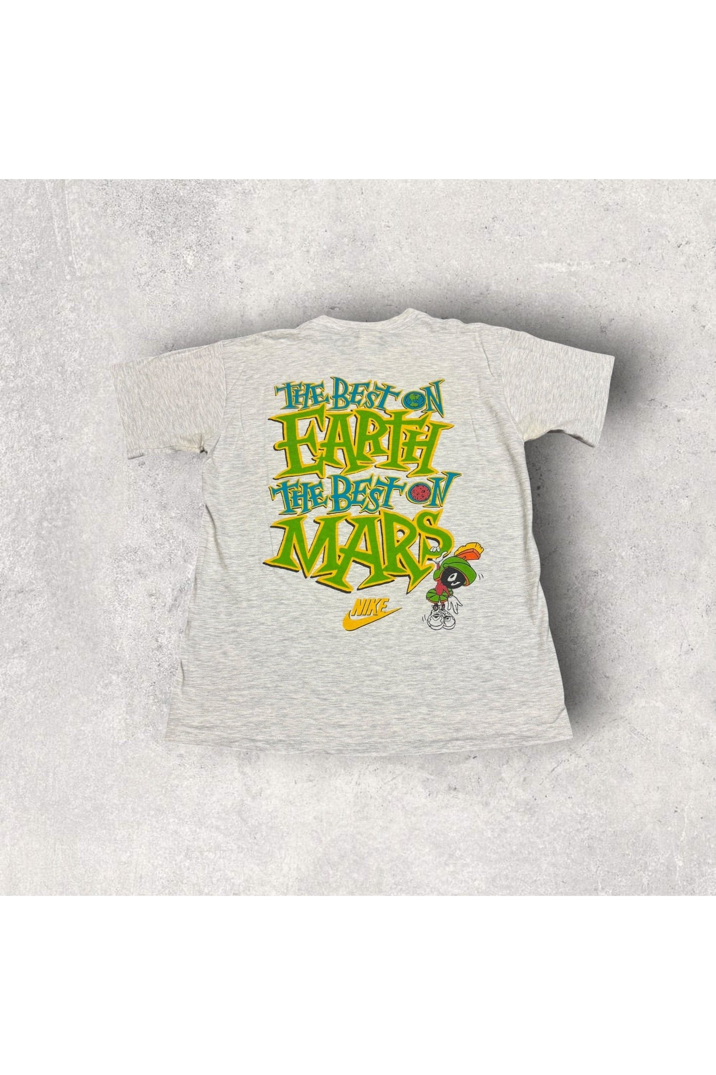 Vintage Nike Made In USA 1993 Space Jam The Best on Earth The Best on Mars Movie Promo Tee- M