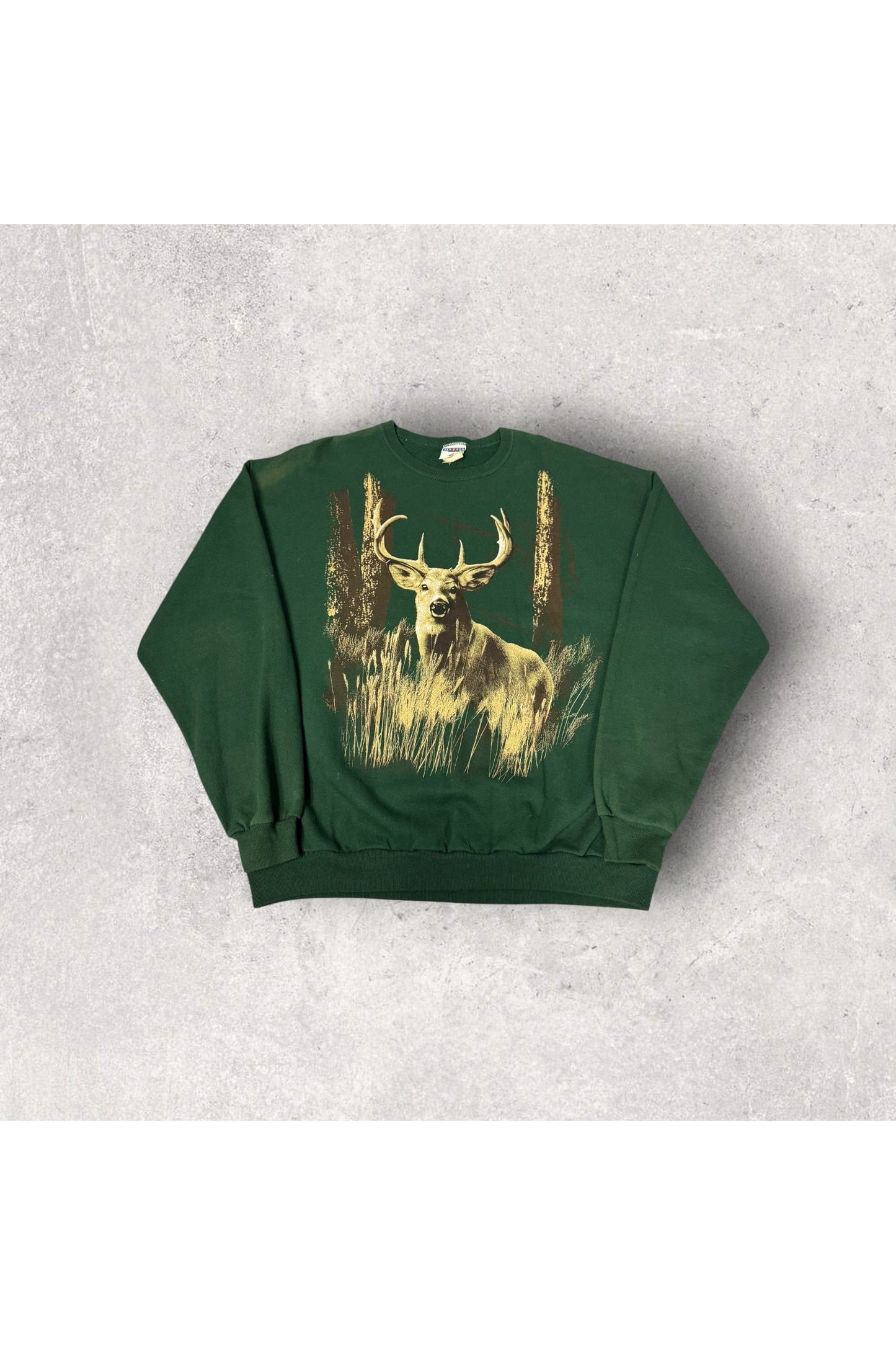 Vintage Jerzees Activewear Deer Nature Crewneck- XL