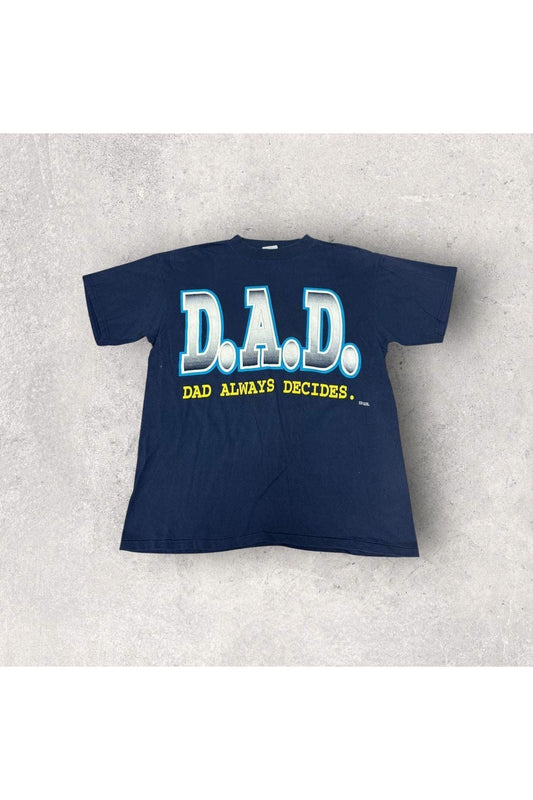 Vintage Tultex Freeze D.A.D. Dad Always Decides Tee- L
