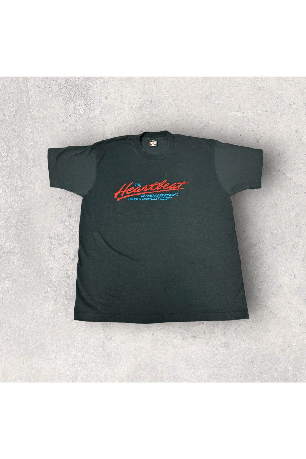 Vintage Single Stitch Best Screen Stars The Heartbeat of America Is Winning Chevy Tee- XL