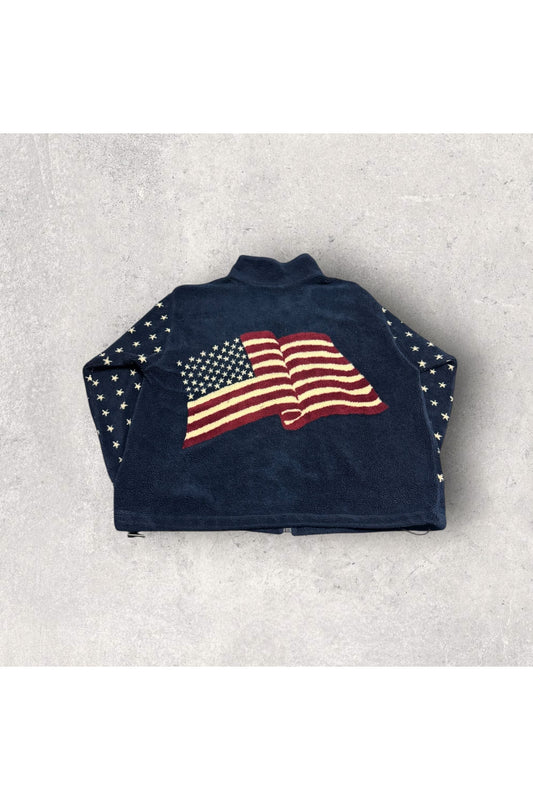 Vintage Made In USA White Mountain Outdoor Gear USA Full Zip Fleece- XL