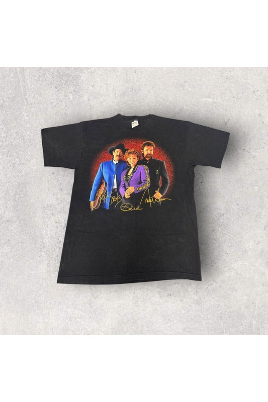 Vintage Murina 1997 Mobil One The Tour Reba x Brooks & Dunn Concert Tee- L
