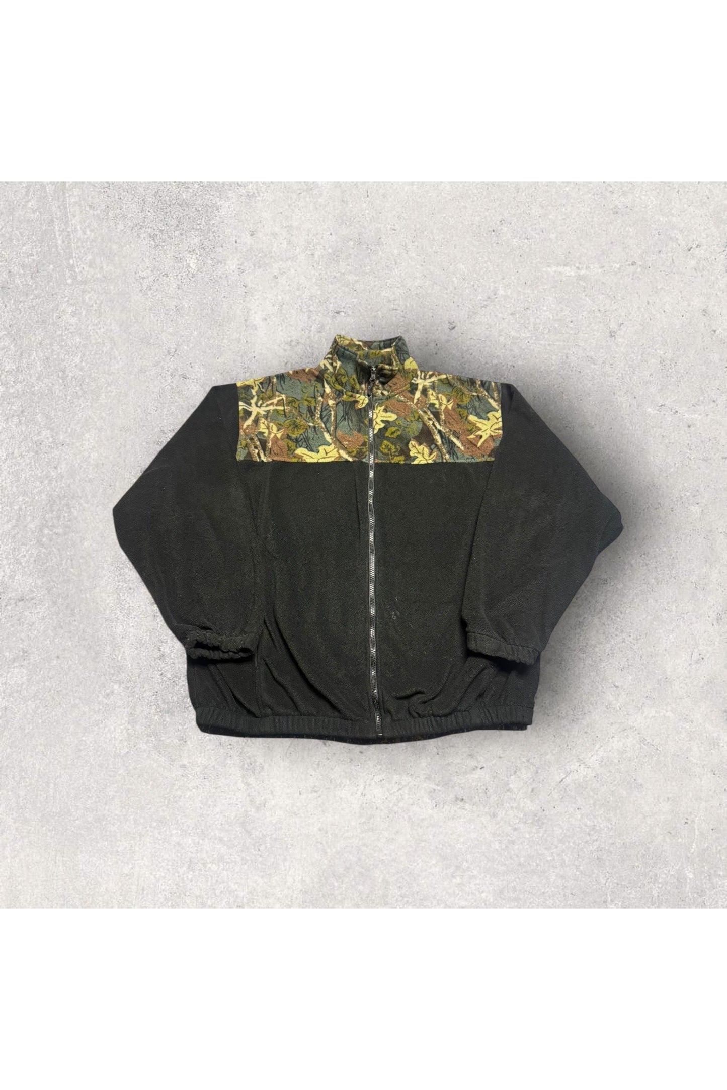 Vintage 10,000 Feet Above Sea Level Real Tree Camo Full Zip Fleece- XL