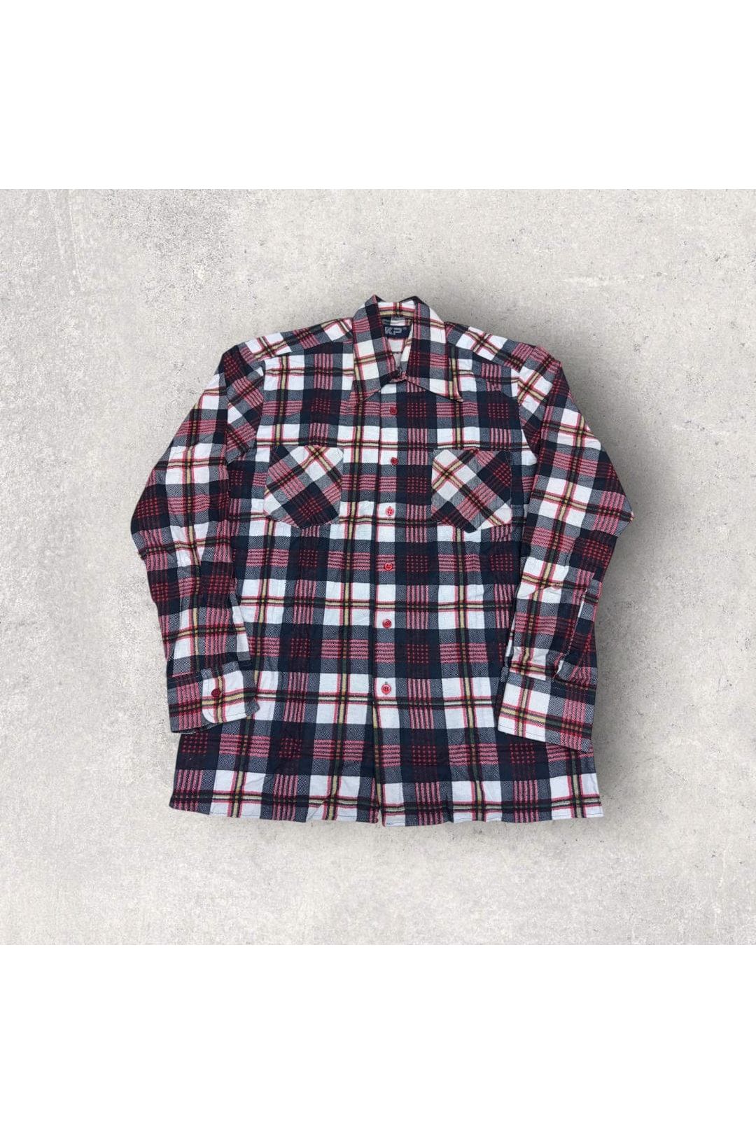 Vintage 1980s/1990s Deadstock KP Brand 100% Cotton Long Sleeve Flannel Button Up- M