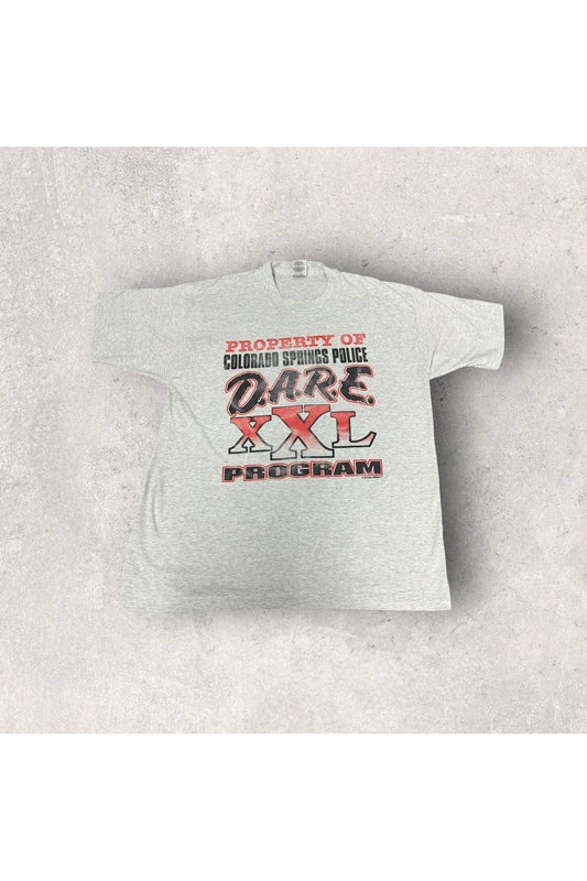 Vintage 1995 Property of Colorado Springs Police D.A.R.E. XXL Program Tee- XL