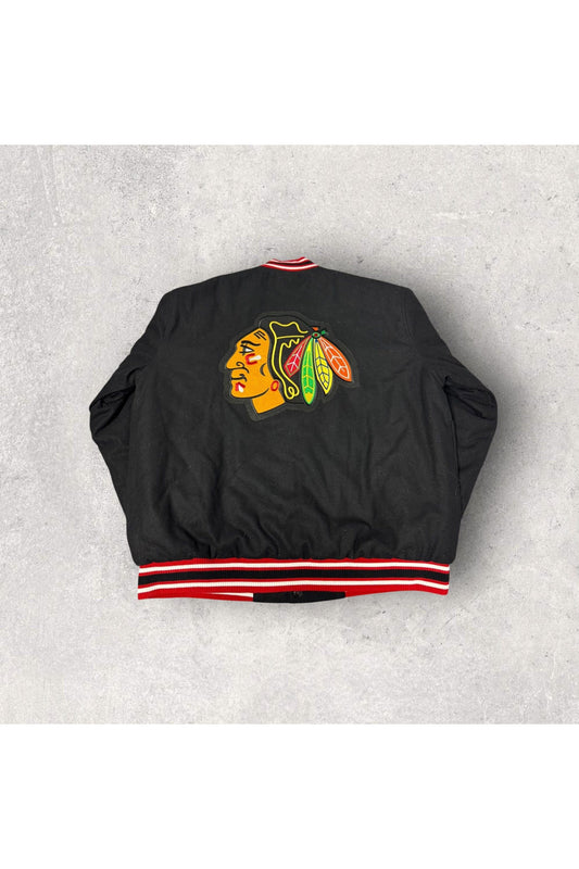Vintage 2000s Arrow Chicago Blackhawks Reversible Bomber Jacket- XXL