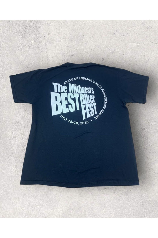 2010 Abate of Indiana 30th Annual Boogie Midwest Biker Fest Survivor Tee- L
