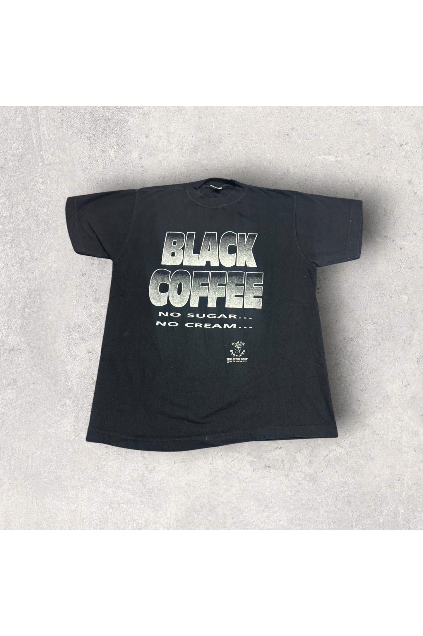 Vintage 1994 Black Brothers Black Coffee No Sugar...No Cream... Tee- L