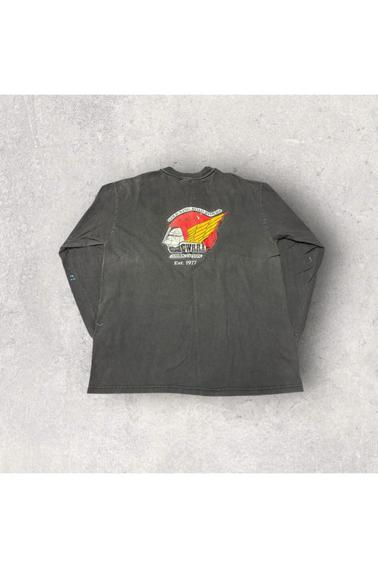 Vintage Gold Wing Road Riders Association Motorcycle Touring Club Long Sleeve- L