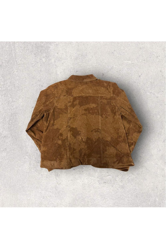 Vintage Bamboo Traders Suede Long Sleeve Button Up/Light Jacket- L