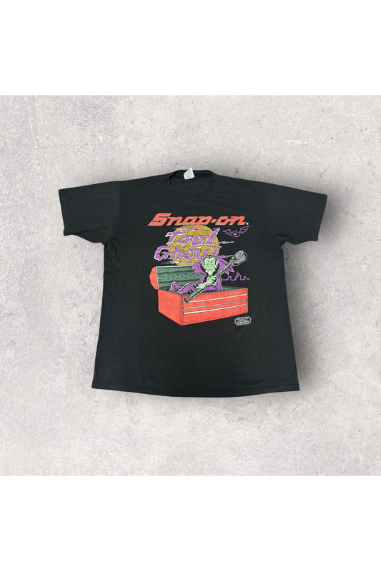 Vintage Swingster Made In USA Snap-On Tool Ghoul Cartoon Collectibles Tee- L