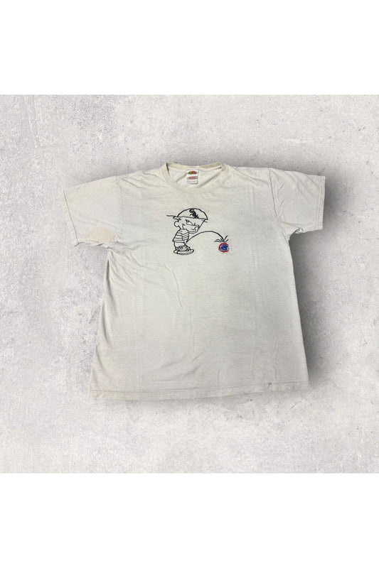 Vintage Y2K Piss on Cubs Embroidered Chicago White Sox Bootleg Tee- L