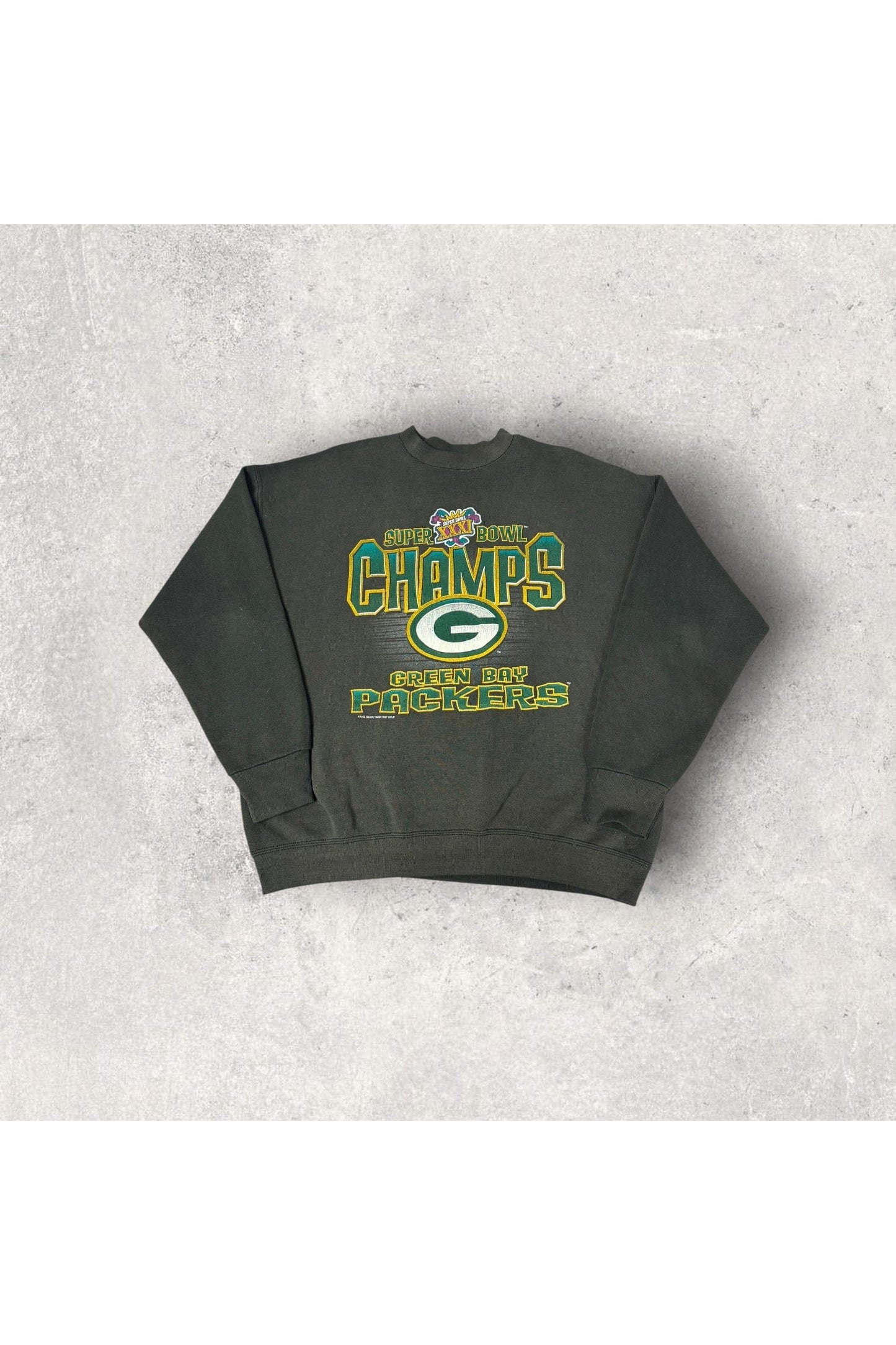 Vintage 1997 Green Bay Packers Super Bowl XXXI Champs Crewneck- XL