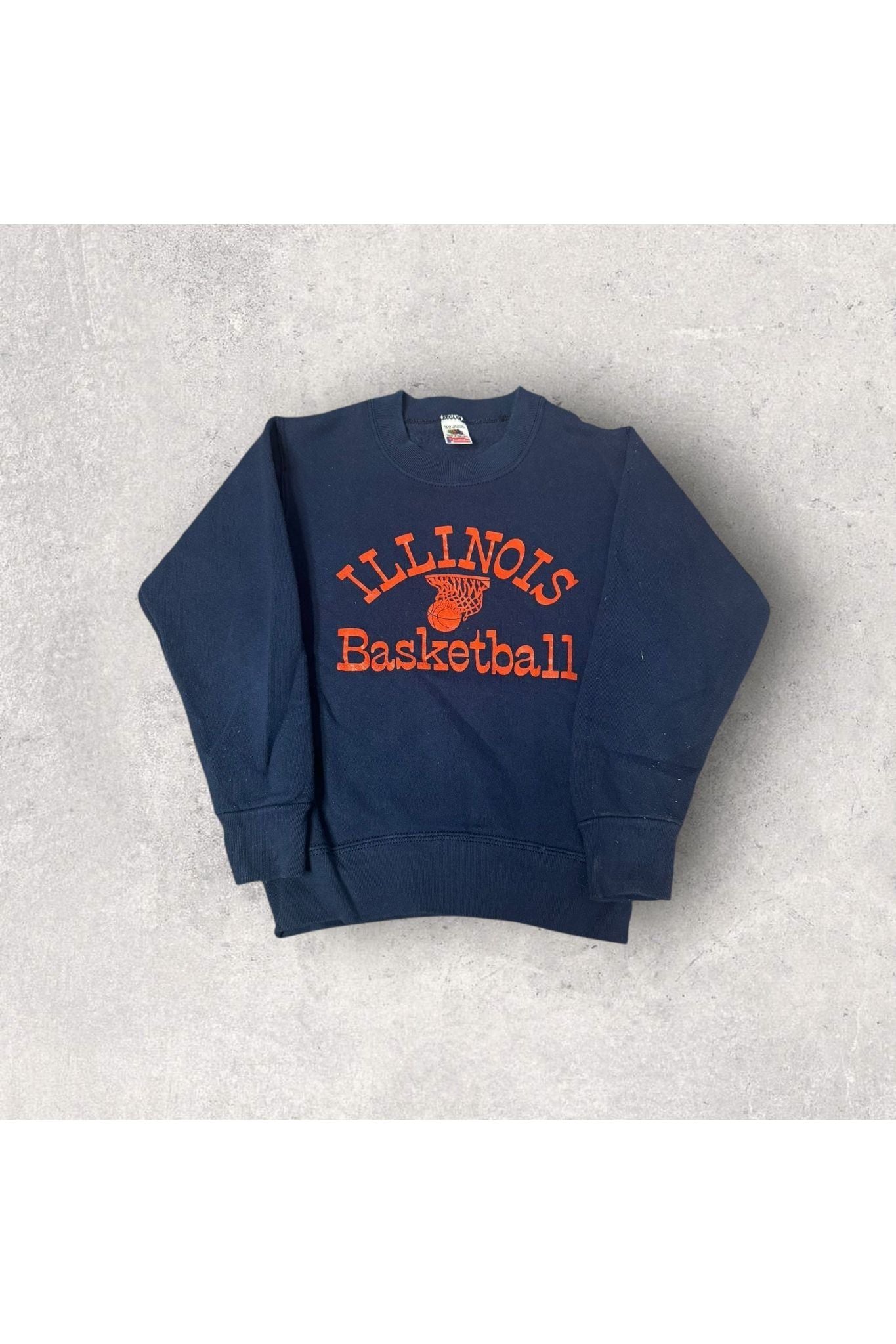 Vintage Fruit of the Loom Illinois Basketball Crewneck- YTH M (10-12)