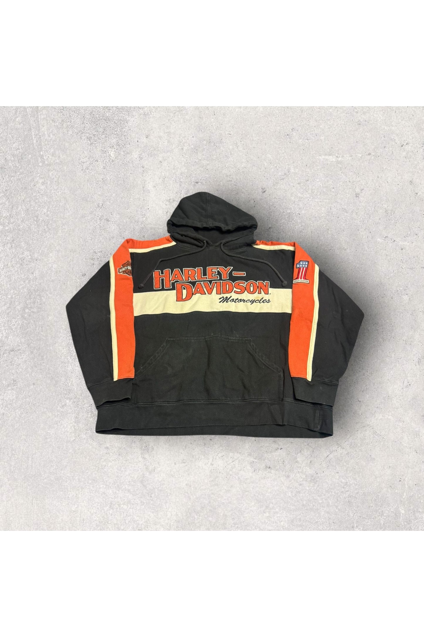 Vintage Y2K Harley-Davidson Motorcycles Embroidered Hoodie- L