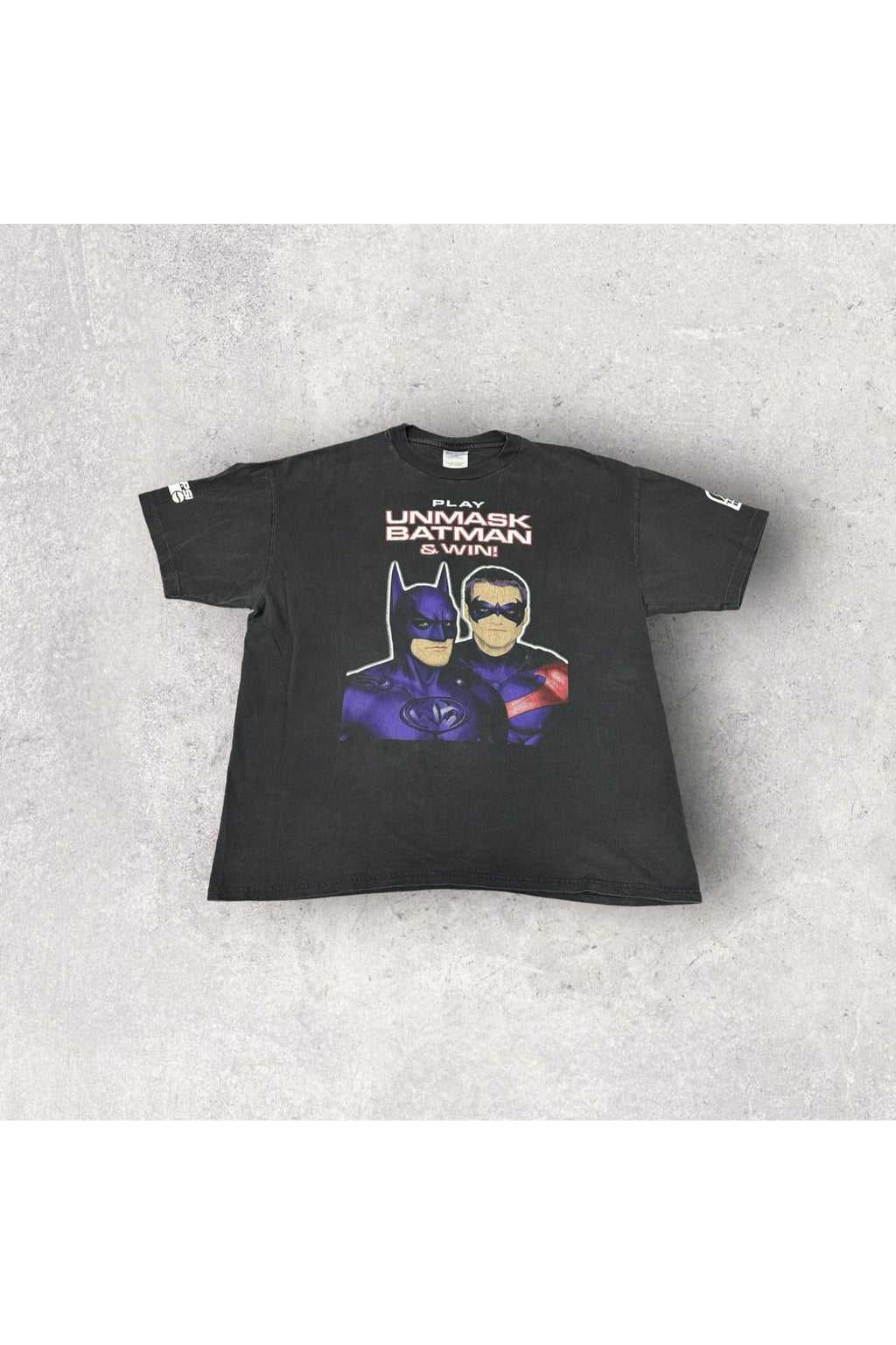 Vintage 1997 DC Comics Batman & Robin Unmask Batman Taco Bell Promo Tee- XL