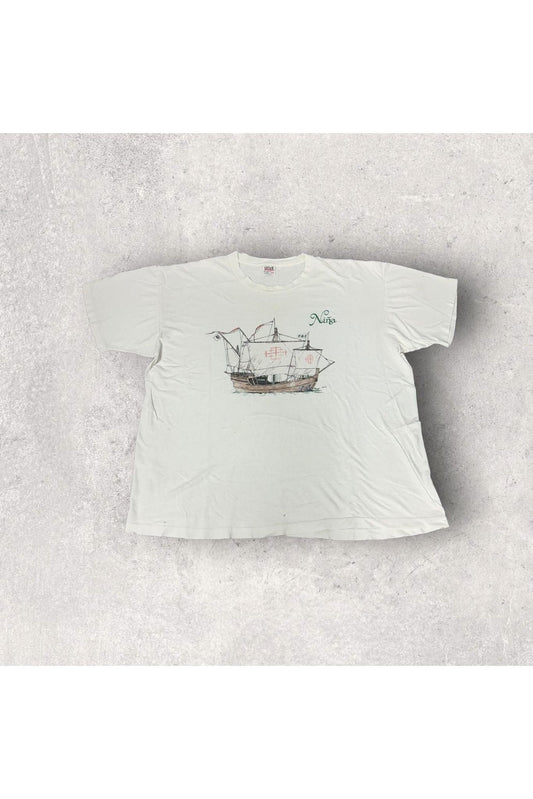 Vintage Single Stitch Discover The Nina River Ports Of Call Tee- XXL
