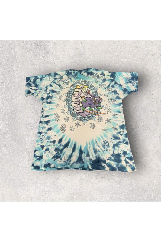 Vintage Liquid Blue 1994 Grateful Dead Skiing Bear Tie-Dye Tee- XXL