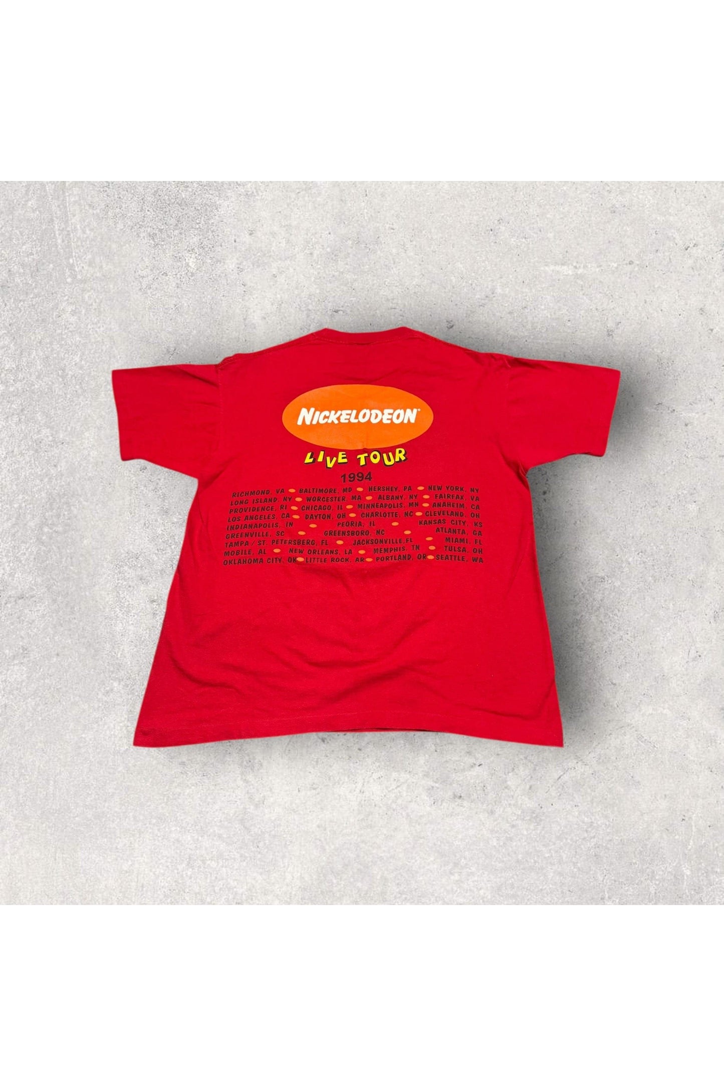 Vintage ANVIL 1994 Nickelodeon Live Tour Tee- L