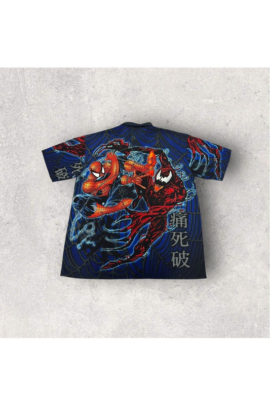 Vintage Changes 2001 Spider-Man Short Sleeve Button Up- L