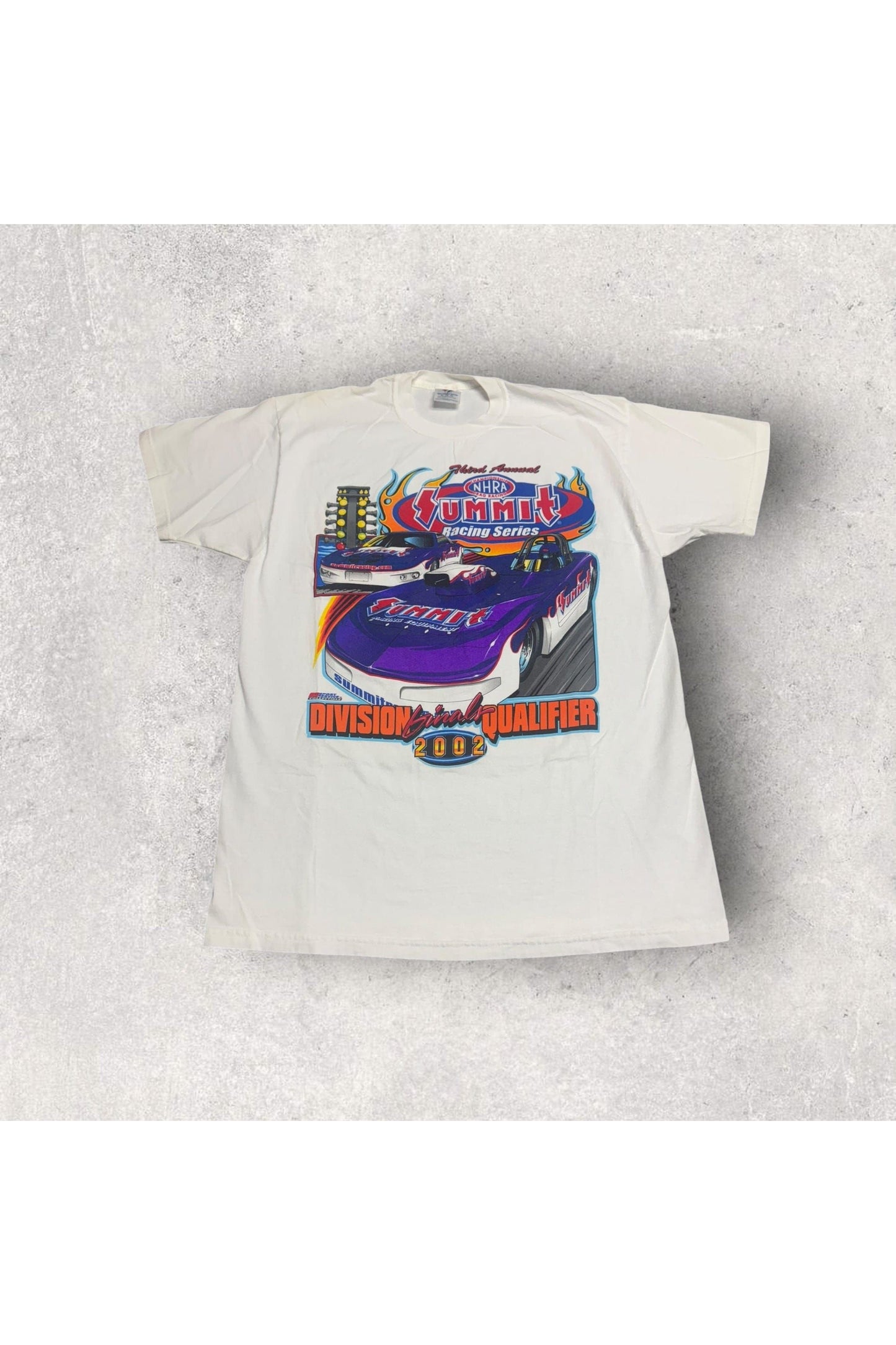 Vintage 2002 Third Annual NHRA Summit Racing Series Division Qualifier Tee- XL