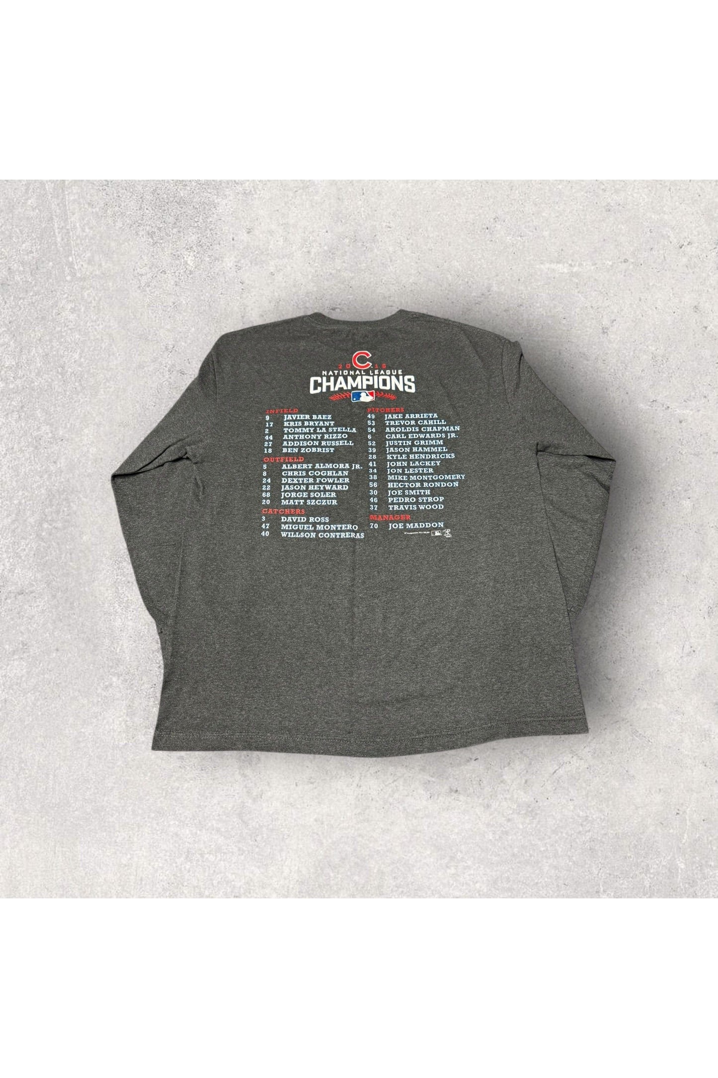 2016 Chicago Cubs World Series Long Sleeve- L