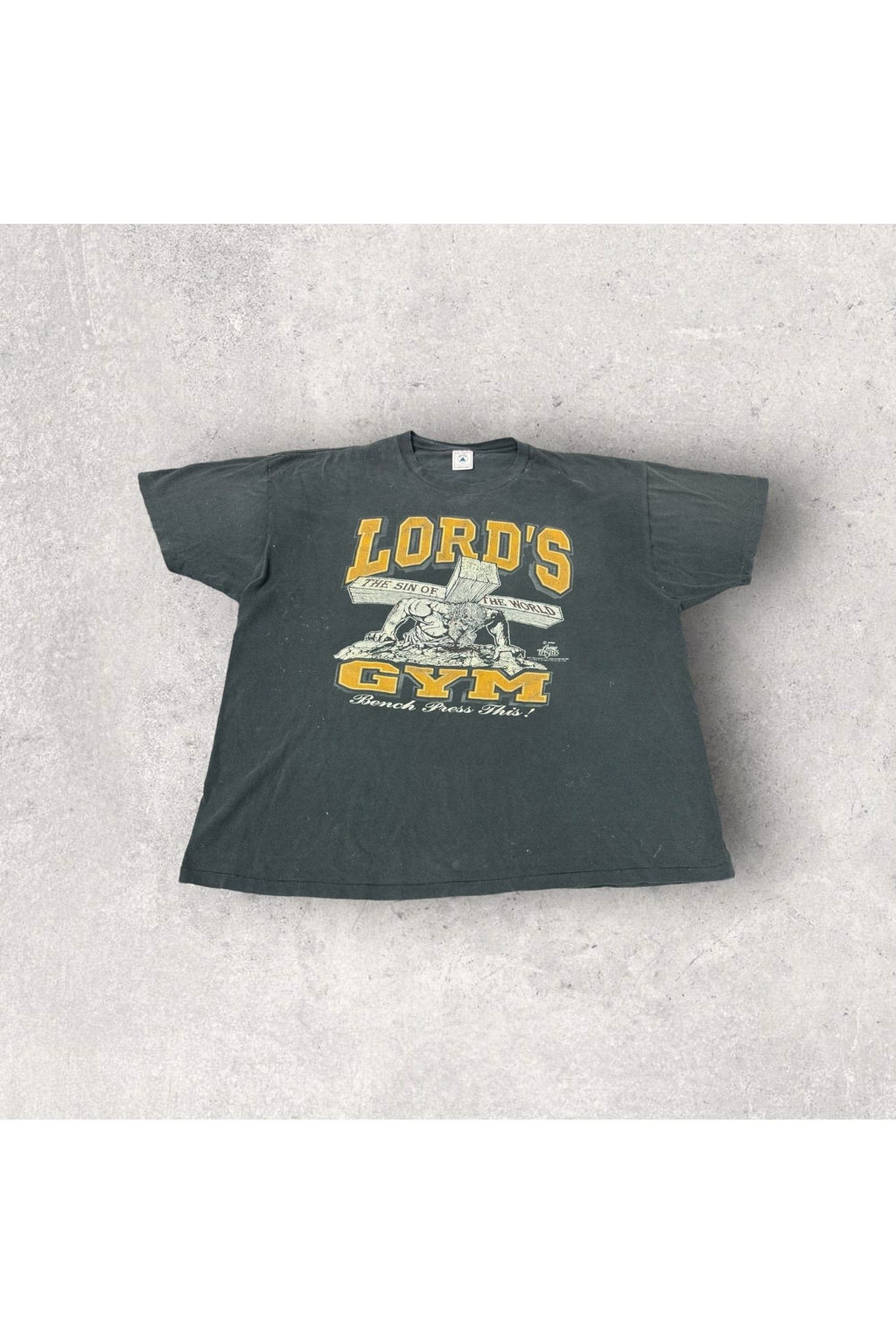 Vintage Single Stitch Delta 1990 Lord's Gym His Pain Is Your Gain Tee- XXL