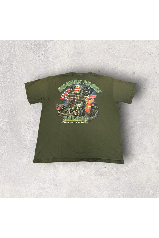Vintage ANVIL Broken Spoke Saloon United States of America Tee- XL