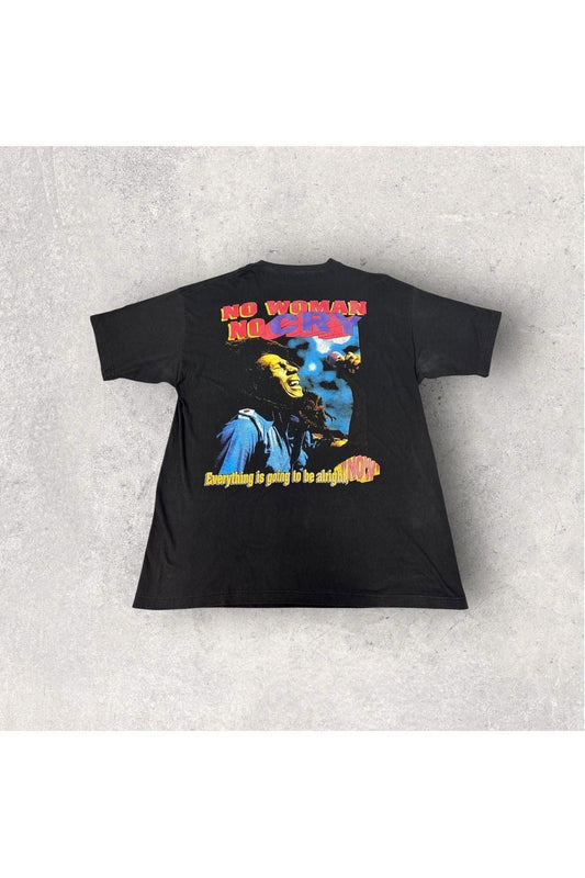 Vintage Bob Marley No Woman No Cry Bootleg Rap Tee- XL/XXL