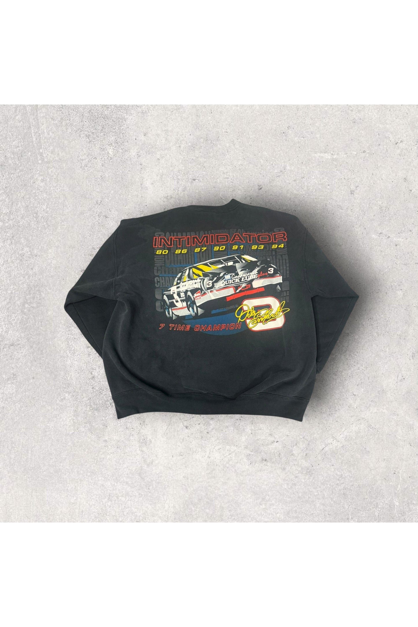 Vintage Jerzees 1994 Dale Earnhardt The Intimidator 7 Time Champion NASCAR Racing Crewneck- XL