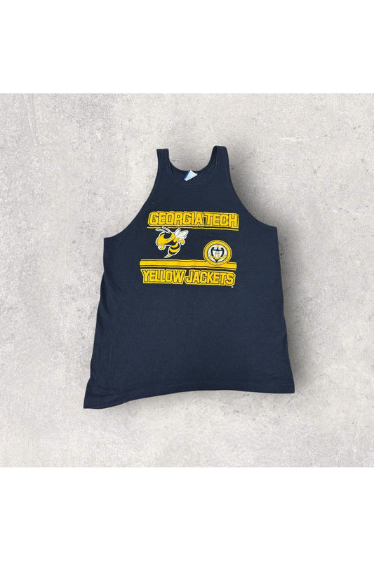 Vintage Made In USA Champion Georgia Tech Yellow Jackets Tank- L