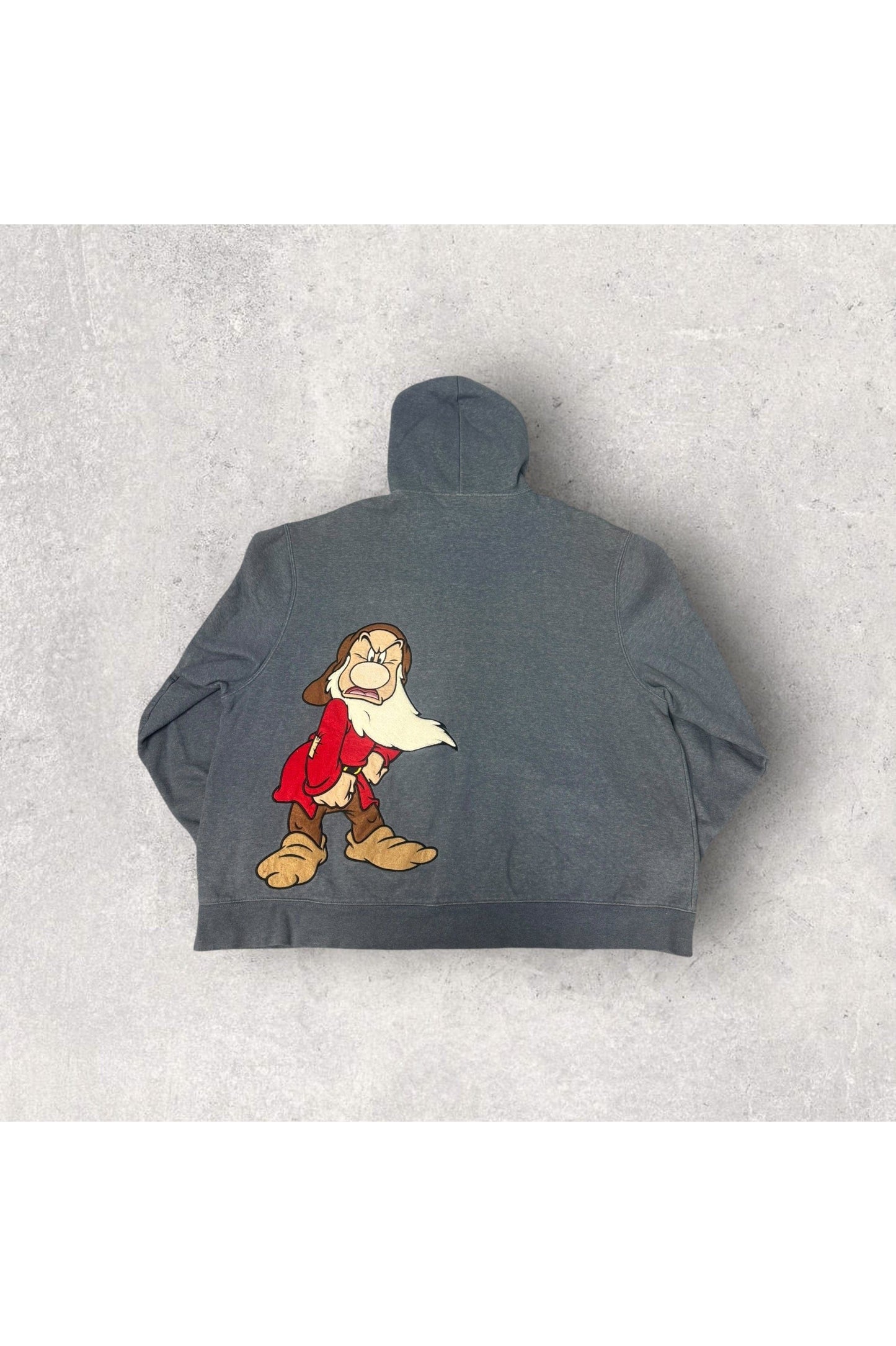 2000s Disney Store Grumpy Embroidered Full Zip Hoodie- XL