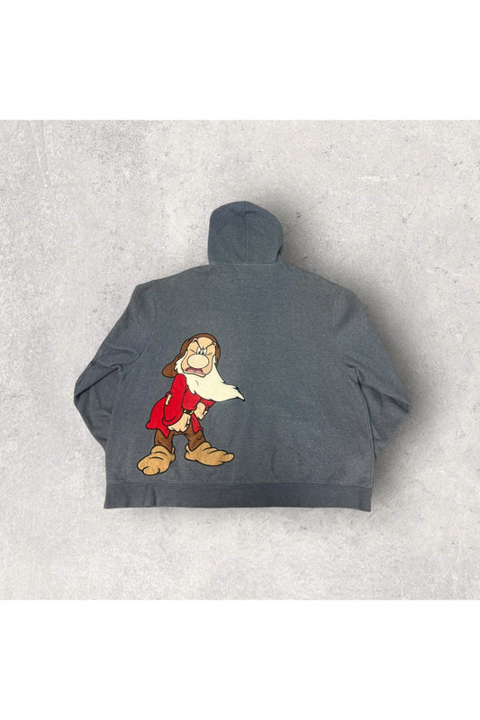 2000s Disney Store Grumpy Embroidered Full Zip Hoodie- XL