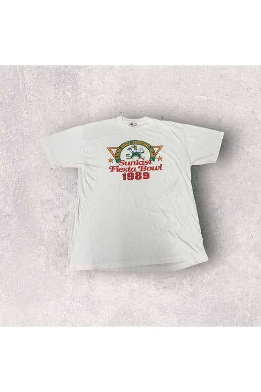 Vintage Signal Notre Dame Fighting Irish Sunkist Fiesta Bowl 1989 Tee- XL