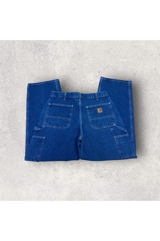 Carhartt Original Dungaree Fit B13 DST Carpenter Workwear Jeans- 33 x 30