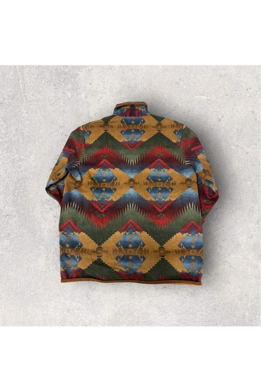 Vintage Jones New York Sport Aztec Southwest Canvas Light Jacket- M