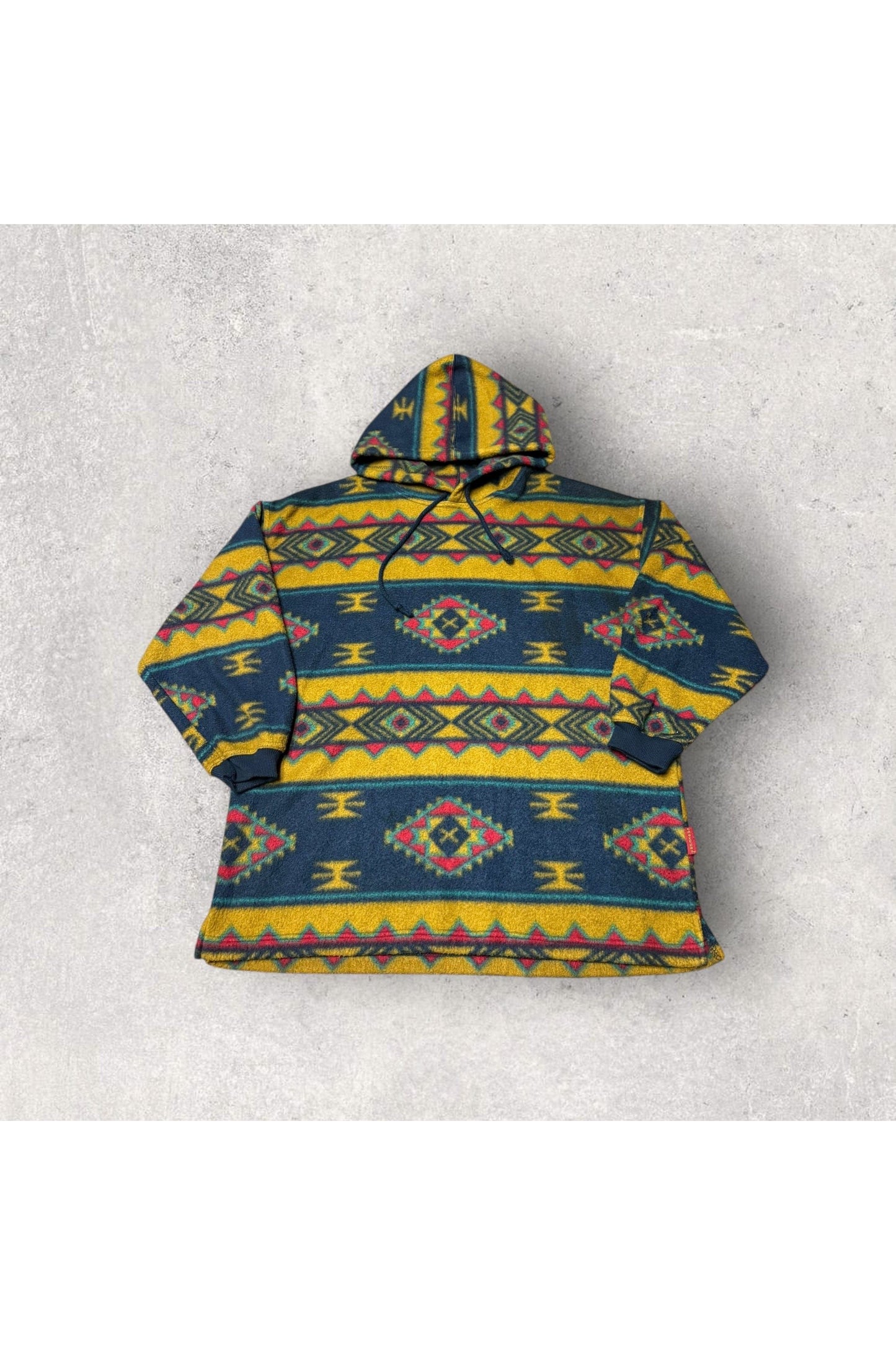 Vintage Bugle Boy Club Style Aztec Fleece Hoodie- XL