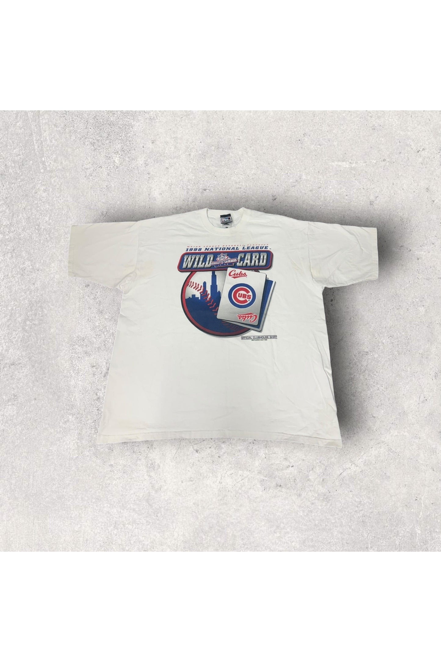 Vintage 1998 Chicago Cubs National League Wild Card Official Clubhouse Shirt- XXL